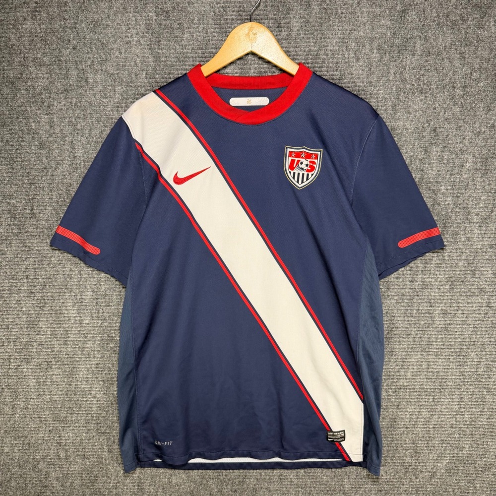 Nike USA 2010 Away Soccer Jersey Mens Large Navy Blue Sash Kit 389253-451